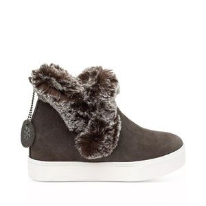❤️ J/Slides Bloomingdale’s Sean Fur Trim Waterproof Sneaker Booties ❤️ NWT Sz 9